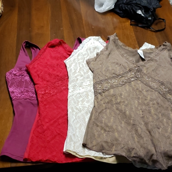 Flexees Other - Flexees Lace shaping camisoles- 4 piece bundle